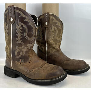 Justin Gypsy L9909 Brown Leather Western Cowboy Boots Women’s Size US 9 B